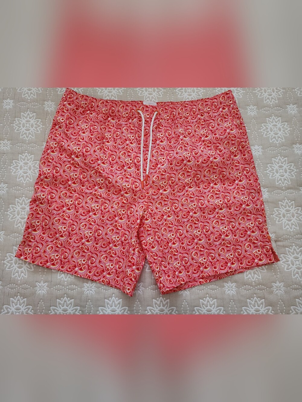 SWIMS Coral Paisley Drawstring MEN'S Swim Shorts